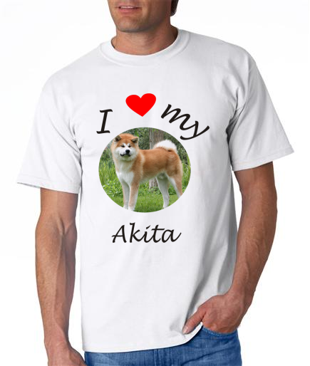 Dogs - Akita Picture on a Mens Shirt